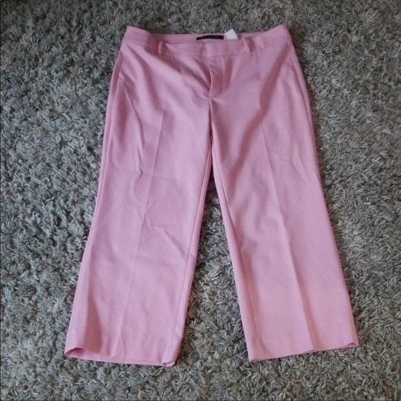 CROP FLARE PINK TROUSERS - Picture 4 of 5